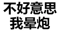 不好意思我晕炮