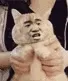 变脸猫被主人左右摇晃 GIF 动图