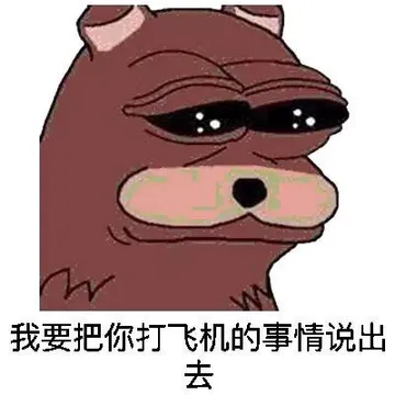 我要把你打飞机的事情说出去！