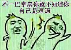 不一巴掌扇你就不知道你自己是逗逼