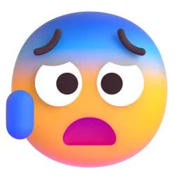 Anxious face with sweat