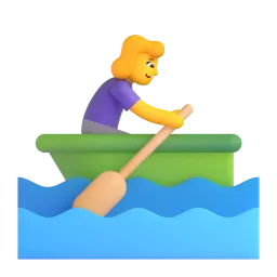 Woman rowing boat