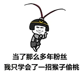 当了那么多年粉丝 我只学会了一招猴子偷桃