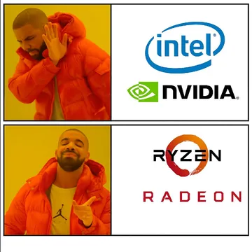 Team Red Over Blue And Green