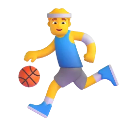 Man bouncing ball