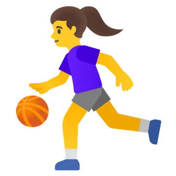 Woman bouncing ball