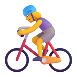 Woman biking