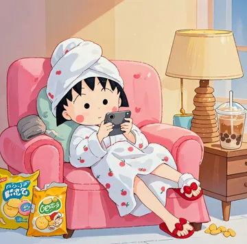 罢了罢了,且让我摆烂一下～[摸鱼小女孩葛优躺表情包葛优躺表情