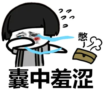 囊中羞涩（钱包憋了）