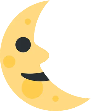 Last quarter moon face