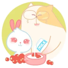 来吃牛奶啦