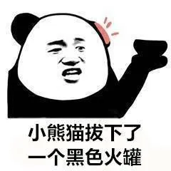 小熊猫拔下了个黑色火罐