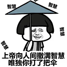 上帝向人间洒满智慧 唯独你打了把伞