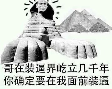 哥在装逼界屹立几千年，你确定要在我面前装逼！