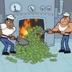 Burning Money GIF Template