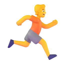 Person running facing right