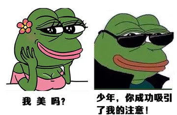 我美吗？少年，你成功吸引了我的注意（sad frog）