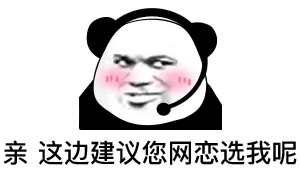 亲这边建议您网恋选我呢(熊猫头)