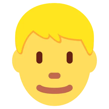 Man: blond hair