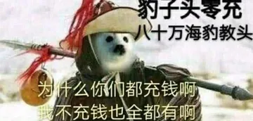 豹子头零充八十万海豹教头为开么你们都充钱啊不充钱也全都有啊