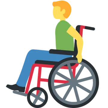 Man in manual wheelchair