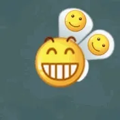 龇牙笑 emoji 开花