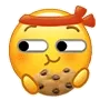 小黄脸吃饼干