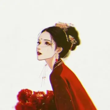 红衣女子女生头像3