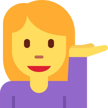 Woman tipping hand