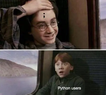 - ; -