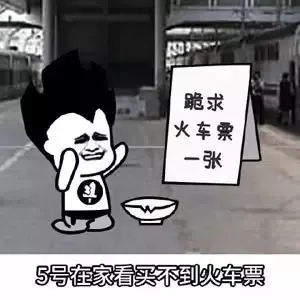 5号在家看买不到火车票