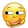 小黄脸吃汉堡