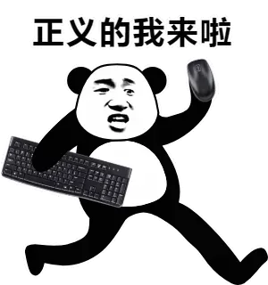 正义的我来啦（熊猫头拿键盘鼠标 接盘侠）