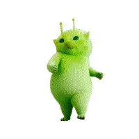 绿色外星小猫魔性跳舞gif