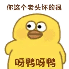 你这个老头坏的很，呀鸭呀鸭