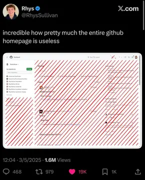 Incredible How Pretty Much The Entire Github Homepage Is Useless
