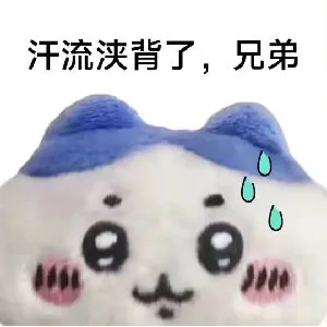 汗流浃背了，兄弟