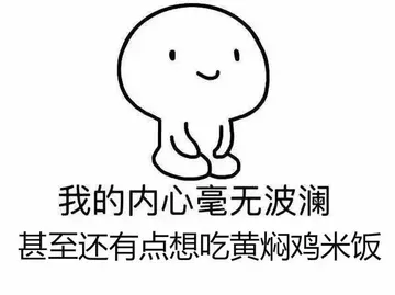 我的内心毫无波澜 甚至还有点想吃黄焖鸡米饭