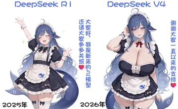 R1新模型多多关照→V4感谢大家支持