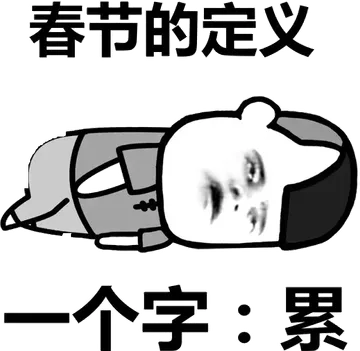 春节的定义.一个字:累
