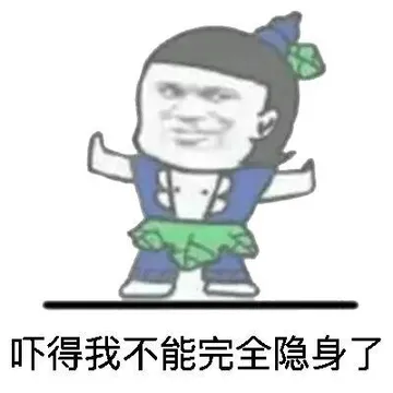 吓得我不能完全隐身了