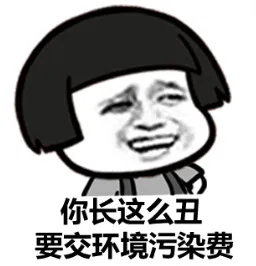 你长的这么丑 要交环境污染费