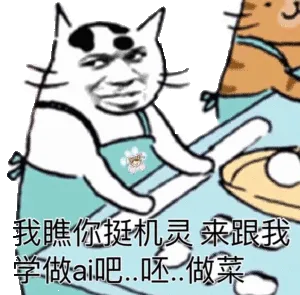 我瞧你挺机灵，来跟我学做ai吧，呸，做菜。