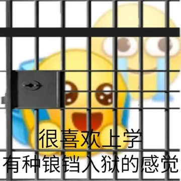 很喜欢上学有种锒铛入狱的感觉