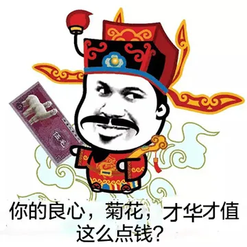 你的良心，菊花，才华才值这么点钱？（5毛）