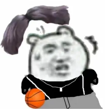 蔡徐坤打篮球表情包（头发惊掉了）