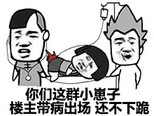 你们这群小崽子，楼主带病出场，还不下跪