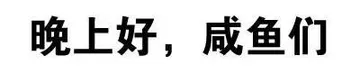 晚上好，咸鱼们