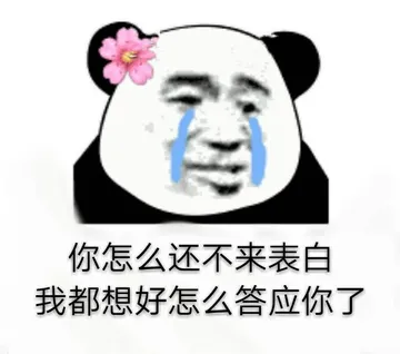 你怎么还不来表白，我都想好怎么答应你了