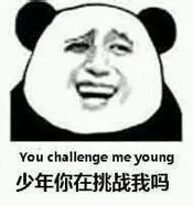 少年你在挑战我吗？（you challenge me young）
